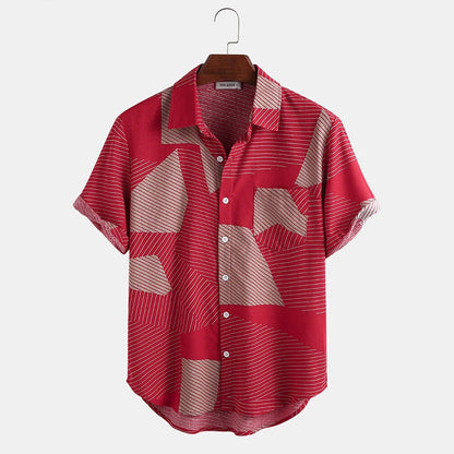 European And American Fashion Casual Printed Shirt