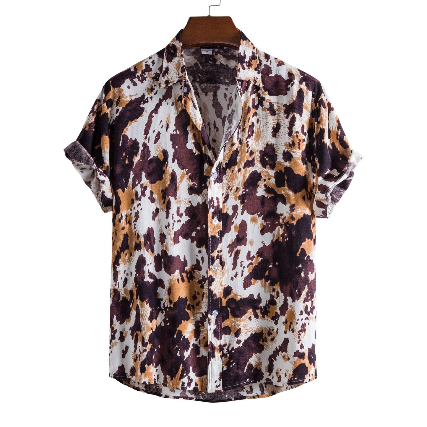 Floral Men's Casual Short Sleeve Printed Shirt