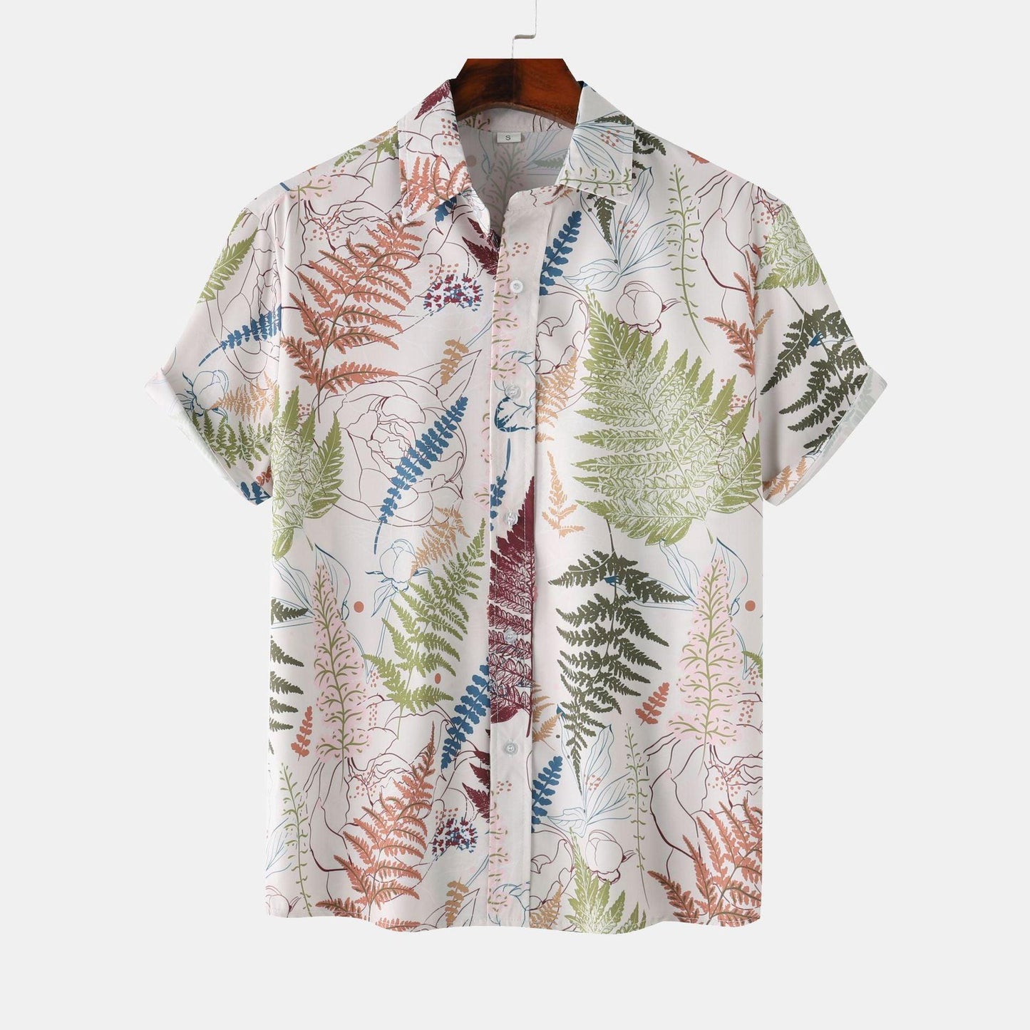 Men's Plus Size Digital Printing Short-sleeved Shirt