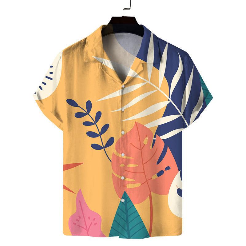 Short Sleeve Fashion Printed Shirt Men's Clothing