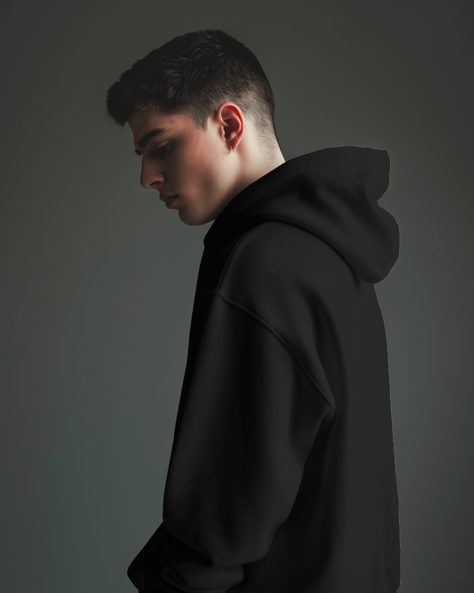 VYLEOZ Hoodie - Solid Black