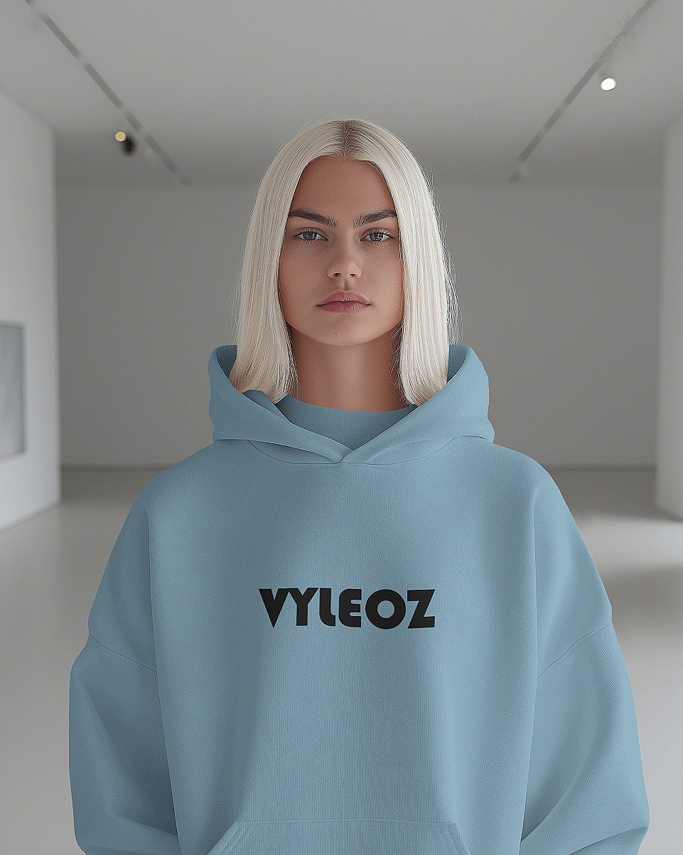 VYLEOZ Hoodie - Solid Sky Blue