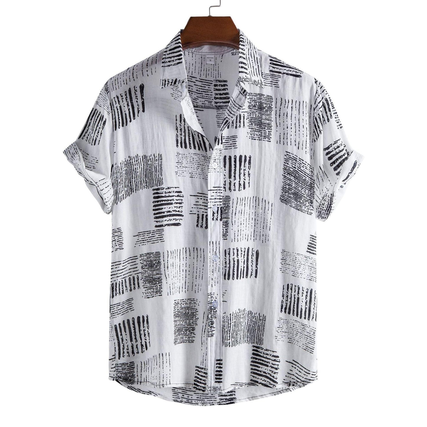 Floral Men's Casual Short Sleeve Printed Shirt