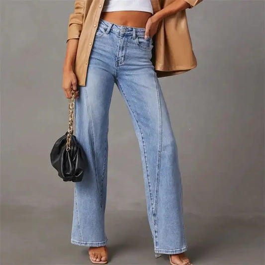 Essential Blue Straight-Cut Jeans